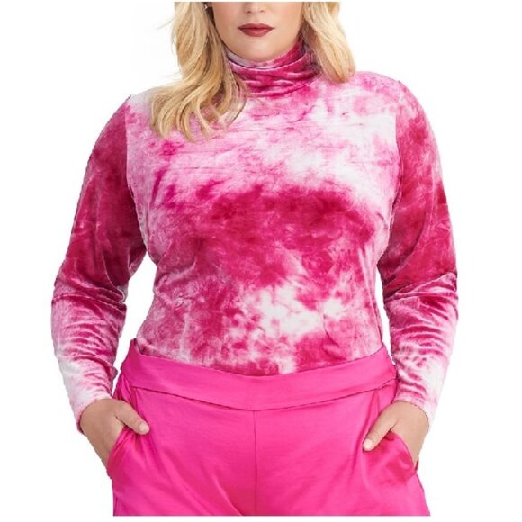 Rachel Rachel Roy Val Tie-Dyed Turtleneck Top - Picture 3 of 8